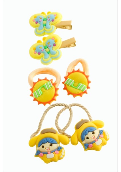 Kelebek Çocuk Lastikli Pens Toka 6 Adet fiyatları