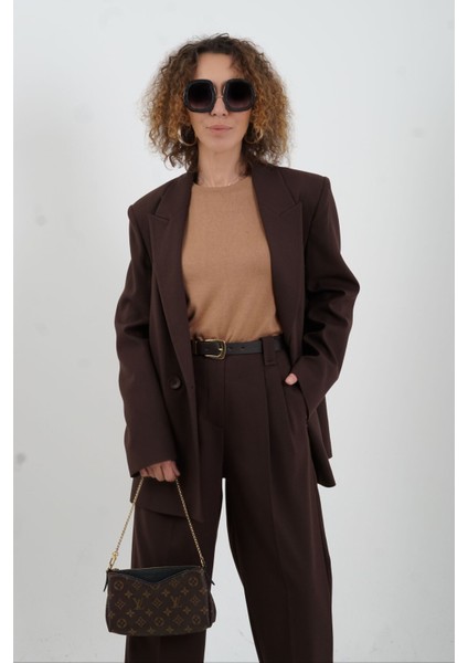 Kahve Blazer Ceket