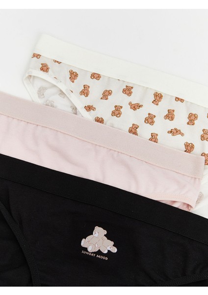 Yeni Sezon Baskılı Bikini Külot 3'lü modelleri