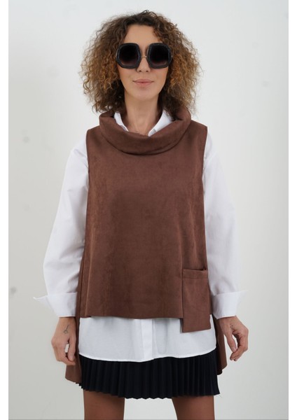 Kahve Cepli Nubuk Bluz modelleri