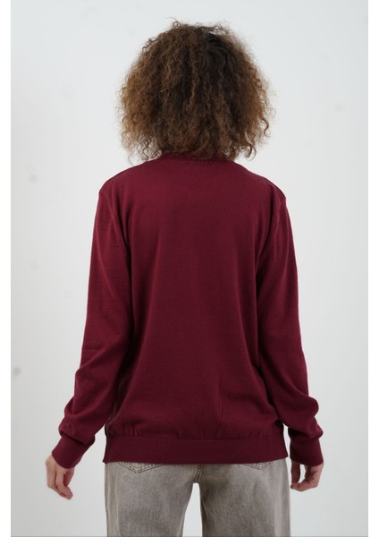 Bordo Flato Cepli Düğmeli Hırka fırsatları