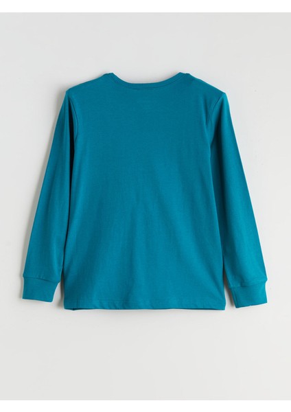 Yeni Sezon Bisiklet Yaka Minecraft Baskılı Erkek Çocuk Pijama Takımı modelleri