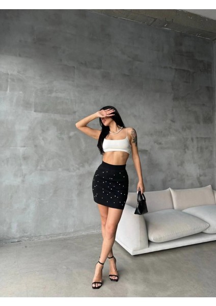 Incili Mini Triko Etek fiyatları