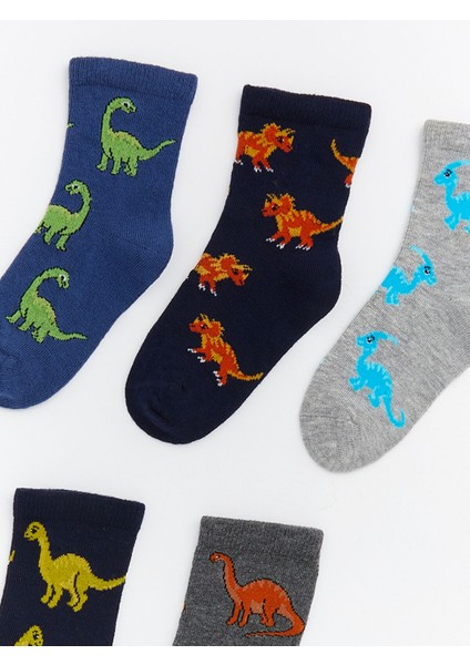 Yeni Sezon Dinozor Desenli Erkek Çocuk Soket Çorap 5'li fiyatları