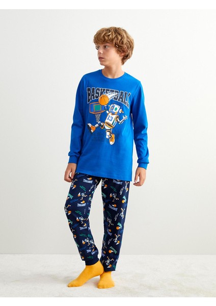 Yeni Sezon Baskılı Erkek Çocuk Pijama Takım