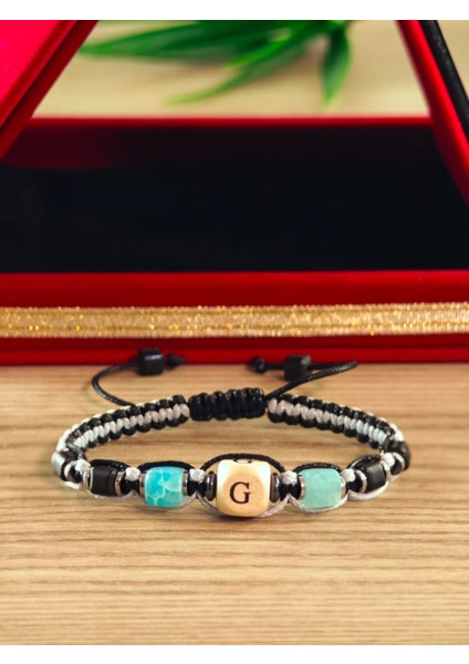 Makrome Doğaltaş El Yapımı Bileklik Doğal Taş Makrome Bileklik