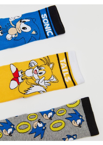 Yeni Sezon Sonic Desenli Erkek Çocuk Soket Çorap 5'li fırsatları