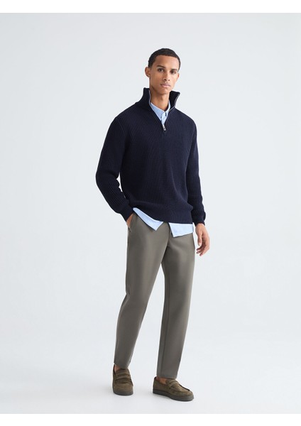 Yeni Sezon Fermuarlı Dik Yaka Erkek Triko Kazak fiyatları