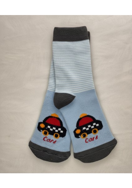 2'li Kaydırmaz Tabanlı Pamuklu Bebek Çorabı Seti Araba Desenli Bebek Giyim Havlu Kalın Çocuk Çorap fiyatları