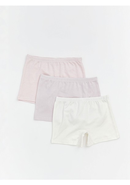 Yeni Sezon Beli Lastikli Kız Çocuk Boxer 3'lü