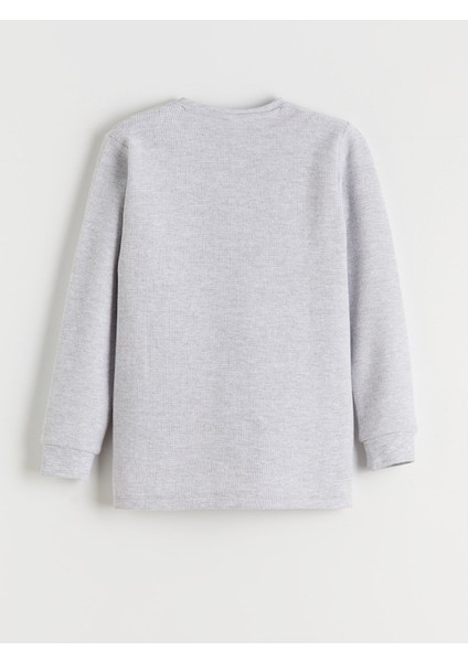 Yeni Sezon Bisiklet Yaka Erkek Çocuk Pijama Takımı modelleri