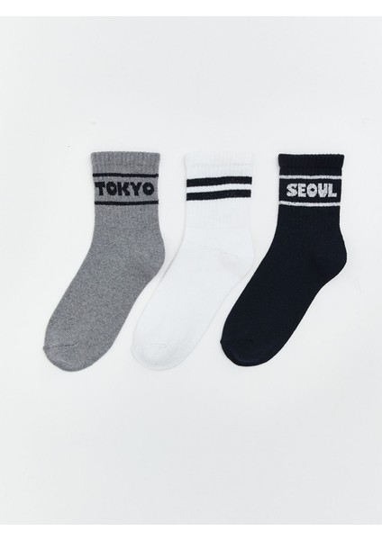Yeni Sezon Desenli Erkek Çocuk Soket Çorap 3'lü