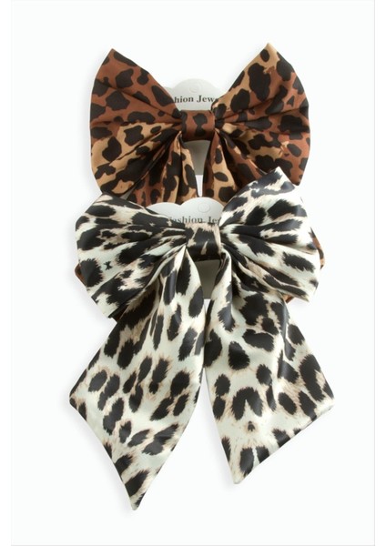 Leopar Desenli Fiyong Otomatik Toka 14 cm