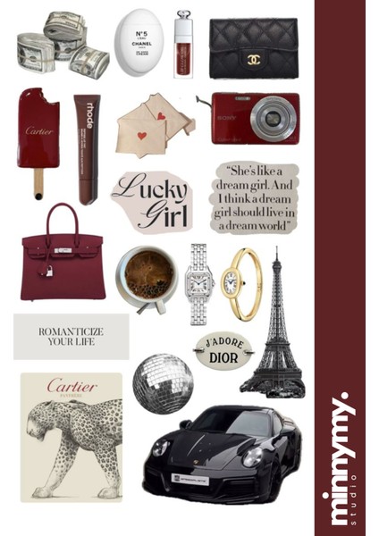 Rich Collection Sticker, Çıkartma, Ajanda, Günlük, Planlayıcı, Bullet Journal ,scrapbook