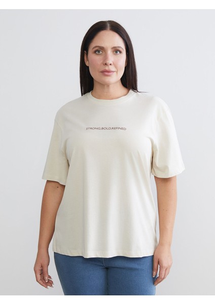 Yeni Sezon Büyük Beden Baskılı Kadın Tişört 2'li fiyatları