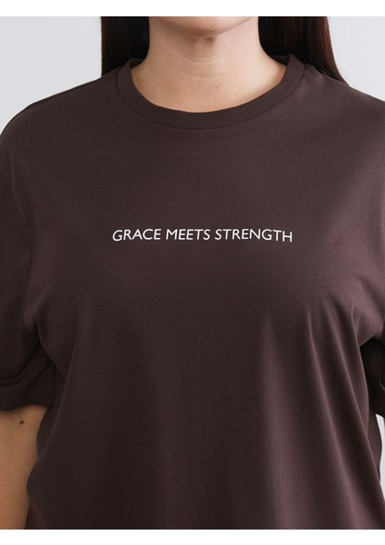 Yeni Sezon Büyük Beden Baskılı Kadın Tişört 2'li indirimleri