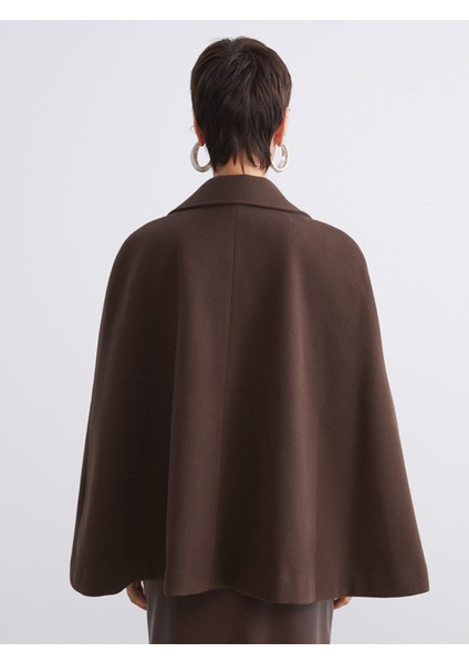 Yeni Sezon Kruvaze Yaka Kadın Kaşe Panço indirimleri