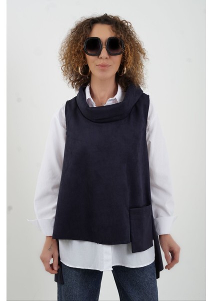 Lacivert Cepli Nubuk Bluz modelleri