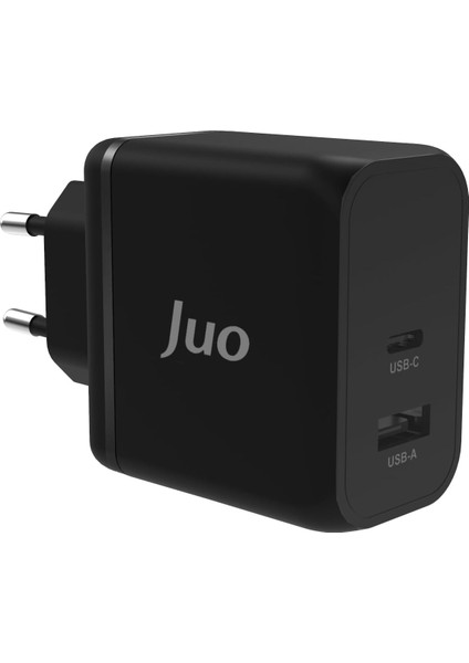 Juo 65W Gan Usb-C + Usb-A Şarj Aleti & iPad & & Notebook Uyumlu Pd Hızlı Şarj Cihazı