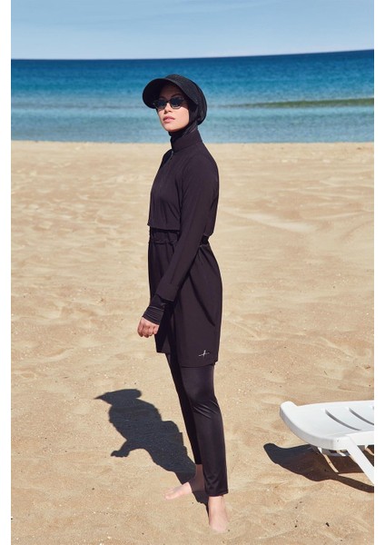 HSM-2934 Esila Siyah Tesettür Mayo