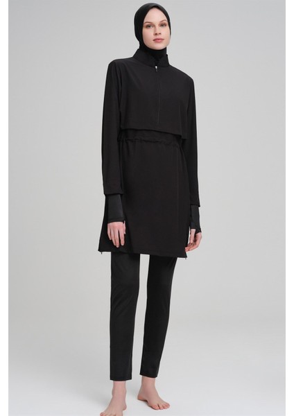 HSM-2934 Esila Siyah Tesettür Mayo