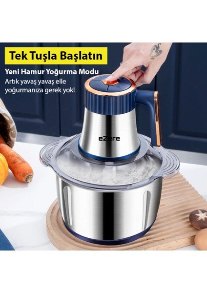5 Lt Çelik Çok fonksiyonlu hamur yoğurma kıyma makinası blender Meyve doğrayıcı rondo modelleri