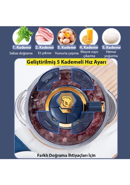 5 Lt Çelik Çok fonksiyonlu hamur yoğurma kıyma makinası blender Meyve doğrayıcı rondo indirimleri