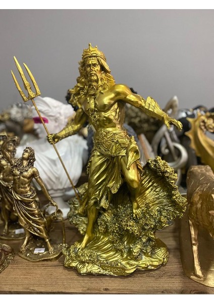 Dekoratif Özel Tasarım Antik Yunan Deniz Tanrısı Poseidon modelleri