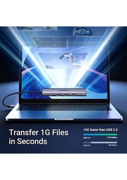 Ugreen USB Hub 4 USB 3.0 Bağlantı Noktası Veri Yuvası Usb. fiyatları