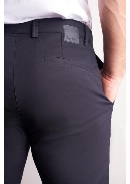Lacivert Yan Cep Düz Paça Pamuklu Slim Fit Chino Casual Pantolon 1003255165 indirimleri