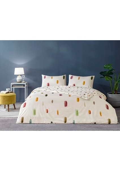 Jullian Ranforce Çift Kişilik Nevresim Takımı Kremrengi fiyatları