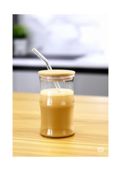 Bambu Kapaklı Cam Pipetli 330 ml Borosilikat fiyatları