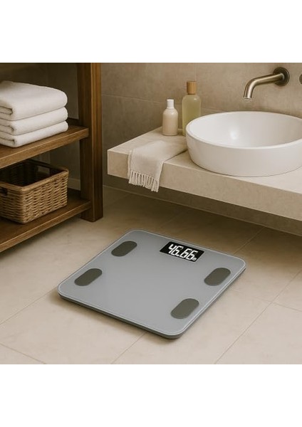 Suwors Akıllı Bluetooth Tartı – Vücut Yağ, Kas, Su, Bmı Ölçümü | Android & Ios Uyumlu | Uygulama Destekli | 13 Ölçüm | Temperli Cam | Şık ve Kaymaz Tasarım modelleri