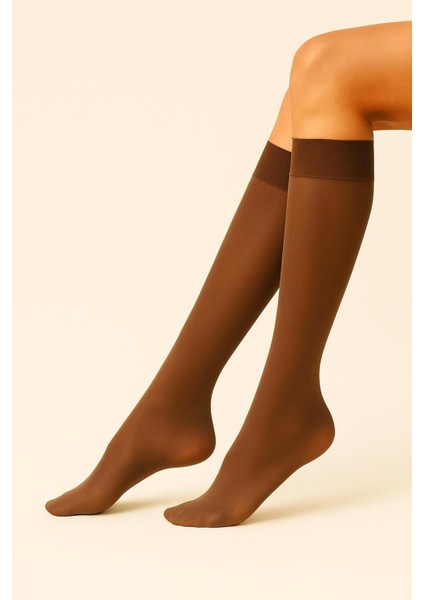 Kadın Diz Altı Pantolon Çorap Orta Kalın Micro 40 Kakao Mat Mus Çorap fiyatları