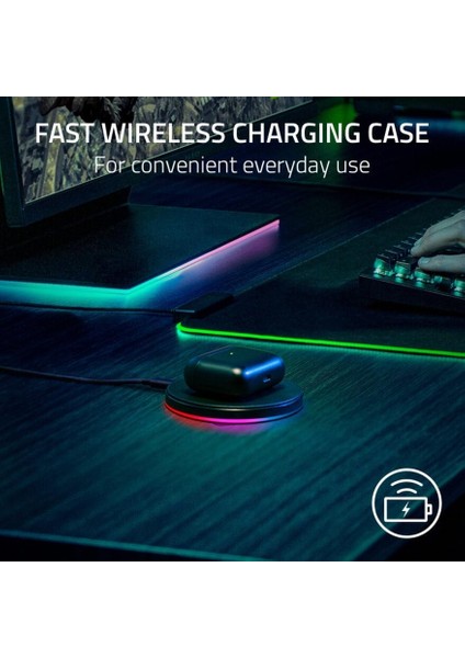 Hammerhead Pro Hyperspeed - Gerçek Kablosuz Oyun Kulaklığı Chroma Rgb (Hyperspeed Kablosuz, Aktif Gürültü Engelleme, Chroma Rgb, Bluetooth) Siyah modelleri