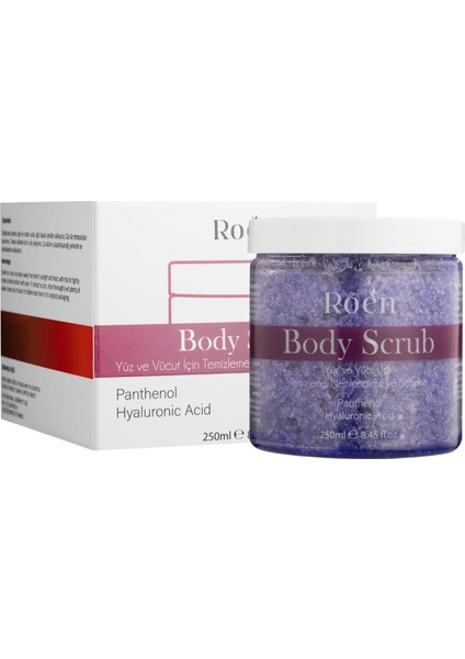Roen Vücut Peelingi, Panthenol ve Hyaluronic Asit Içeren Nemlendirici Body Scrub, 250ML