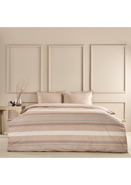 Perle ÇIZGILI%100 Pamuk Nevresim Takımı,, Çift Kişilik