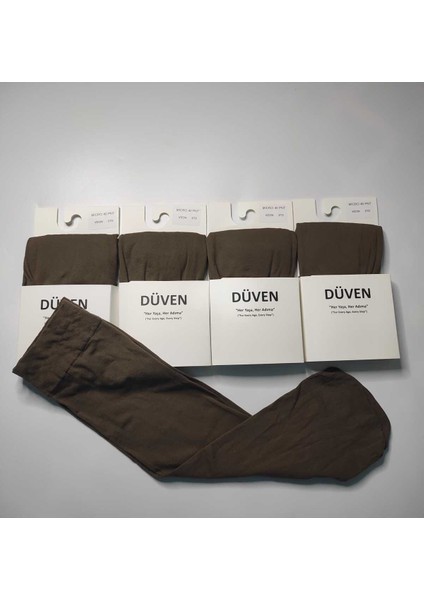 4 Çift Mat Dokulu 40 Den Orta Kalın Mus Vizon Dizaltı Pantolon Çorap fiyatları