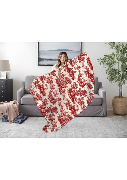 Winterfell Yün Kadife Ekose Çift Taraflı Tv Battaniyesi Red Forrest 140X190 fiyatları