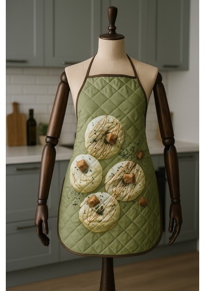 Kapitoneli Mutfak Önlüğü Dijital Baskılı Önlük fırsatları