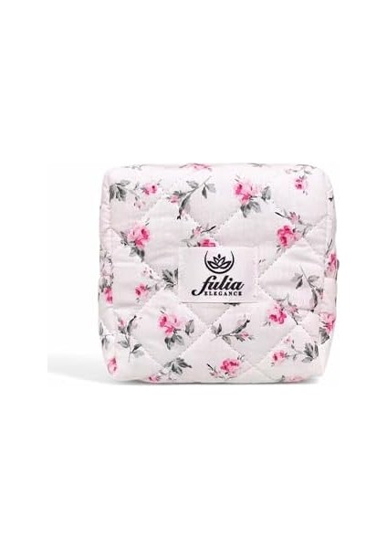 Makyaj Çantası | Hijyen Çantası | Ped Çantası | Çanta Içi Organizer | Küçük Boy Seyahat Makyaj Çantası (Beyaz-Pembe) modelleri