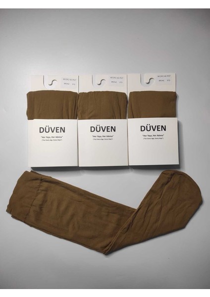 Mat Dokulu 40 Den Orta Kalın Mus Bronz 3'lü Dizaltı Pantolon Çorap modelleri
