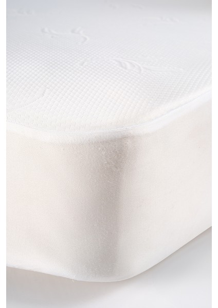 Yatak Alezi Jakarlı Fitted Full Kenar Sıvı Geçirmez Yatak Koruyucu Beyaz 90X200 fırsatları