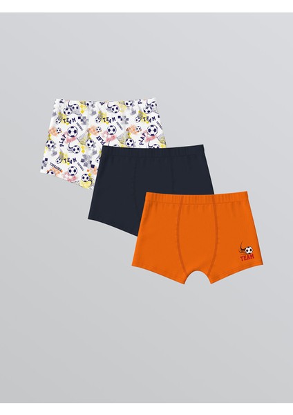 Yeni Sezon Baskılı Erkek Çocuk Boxer 3'lü
