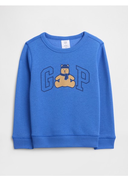 Erkek Bebek Mavi Gap Logo Sweatshirt