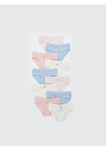 Yeni Sezon Baskılı Kız Çocuk Külot 10'lu