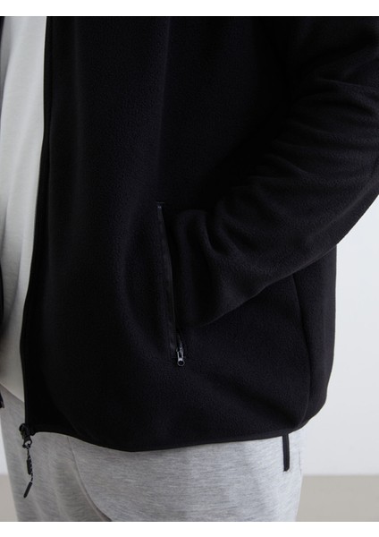 Yeni Sezon Standart Kalıp Dik Yaka Polar Erkek Fermuarlı Sweatshirt modelleri