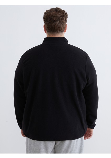 Yeni Sezon Standart Kalıp Dik Yaka Polar Erkek Fermuarlı Sweatshirt fırsatları