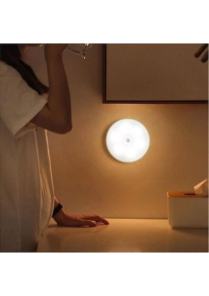 ® Hareket Sensörlü USB Şarjlı Spot Lamba Mıknatıslı ve Yapışkanlı Gün Işığı Renk LED modelleri