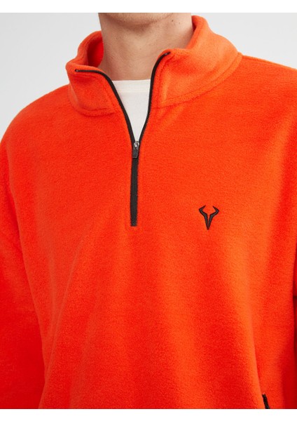 Yeni Sezon Fermuarlı Dik Yaka Uzun Kollu Erkek Sweatshirt modelleri